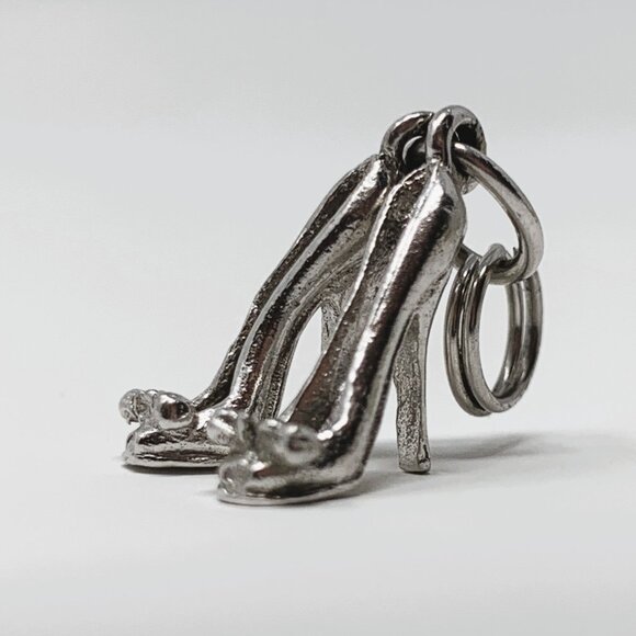 Stiletto Shoes Sterling Silver Charm Pendant - Picture 1 of 7